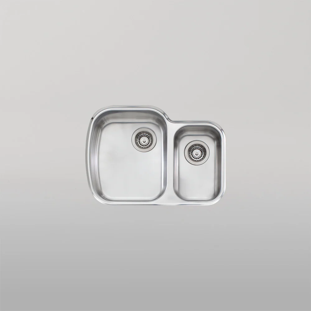 Oliveri Monet 1 And 1/2 Bowl Left Undermount Sink Stainless Steel - Image 2