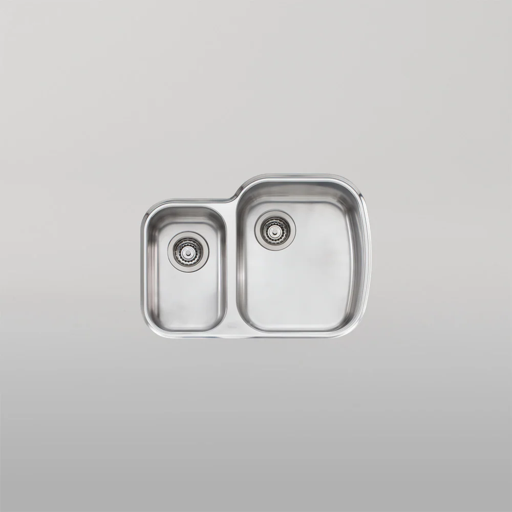 Oliveri Monet 1 And 1/2 Bowl Right Undermount Sink Stainless Steel - Image 2
