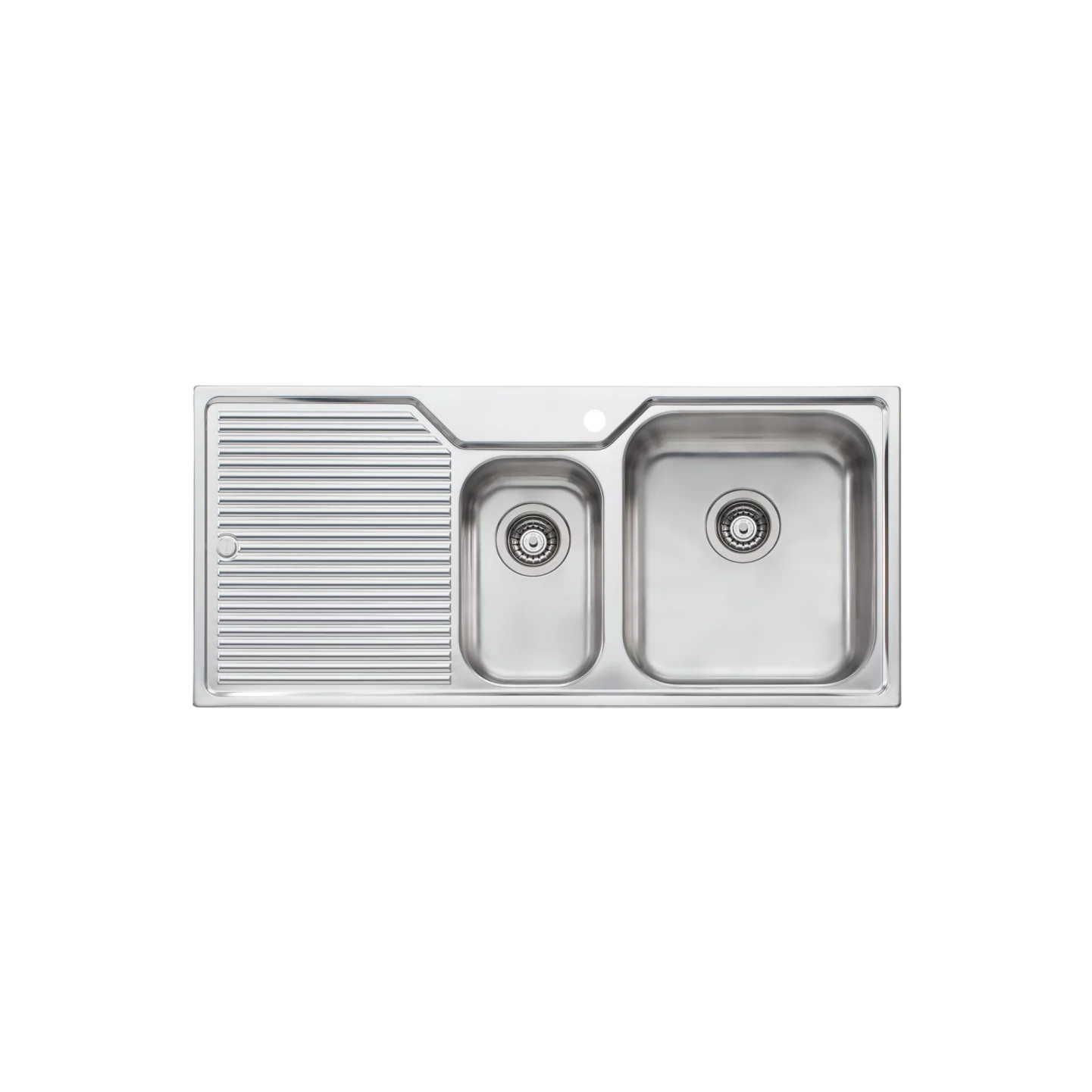 Oliveri Nu-Petite 1 And 1/2 Bowl Topmount Sink With Left Drainboard Stainless Steel - Image 3