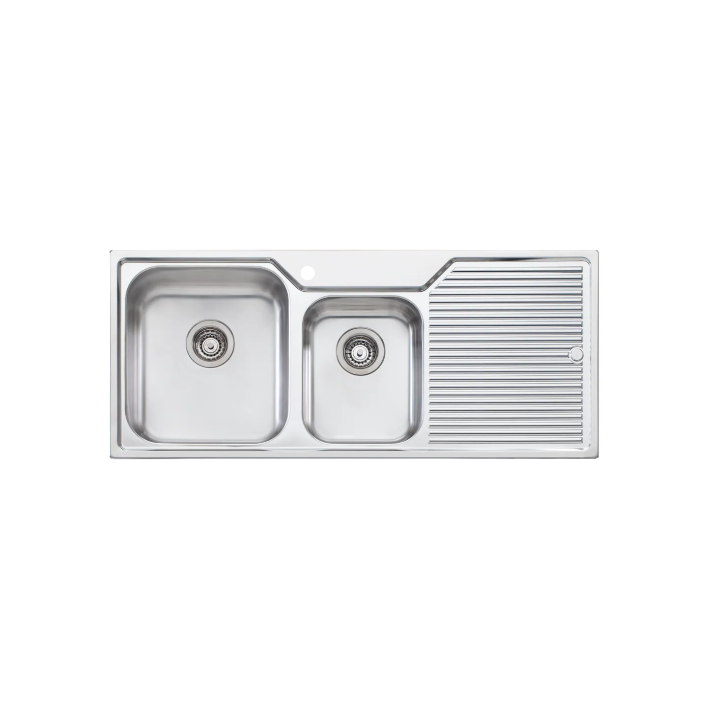 Oliveri Nu-Petite 1 And 3/4 Bowl Topmount Sink With Right Drainboard Stainless Steel