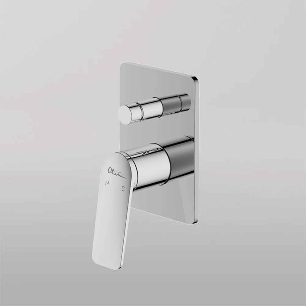 Oliveri Paris Wall Mixer With Diverter Chrome - Image 2