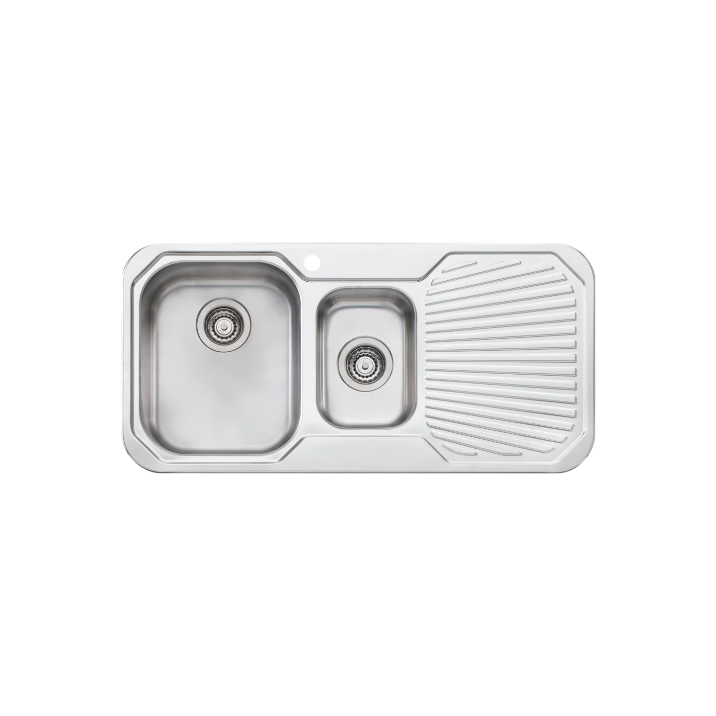 Oliveri Petite 1 And 1/2 Bowl Sink With Right Drainboard Stainless Steel - Image 3