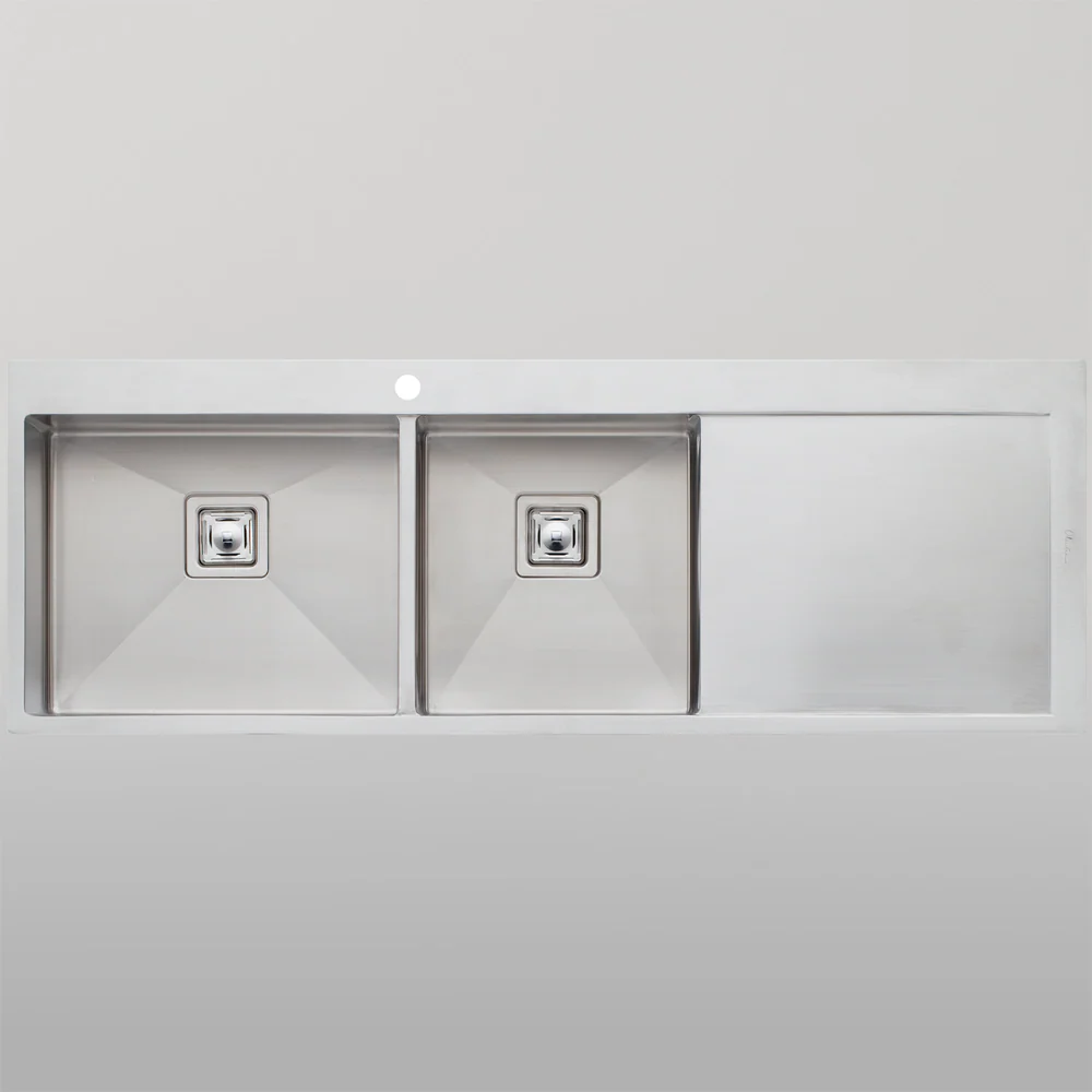 Oliveri Professional Series 1 And 3/4 Bowl Topmount Sink With Right Drainboard Stainless Steel - Image 2