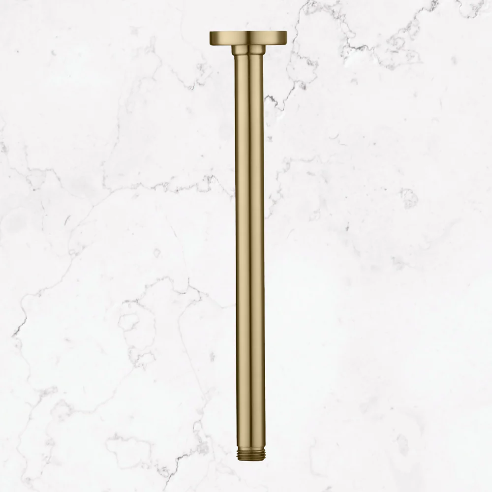 Oliveri Rome Ceiling Mounted Shower Arm Classic Gold - Image 2
