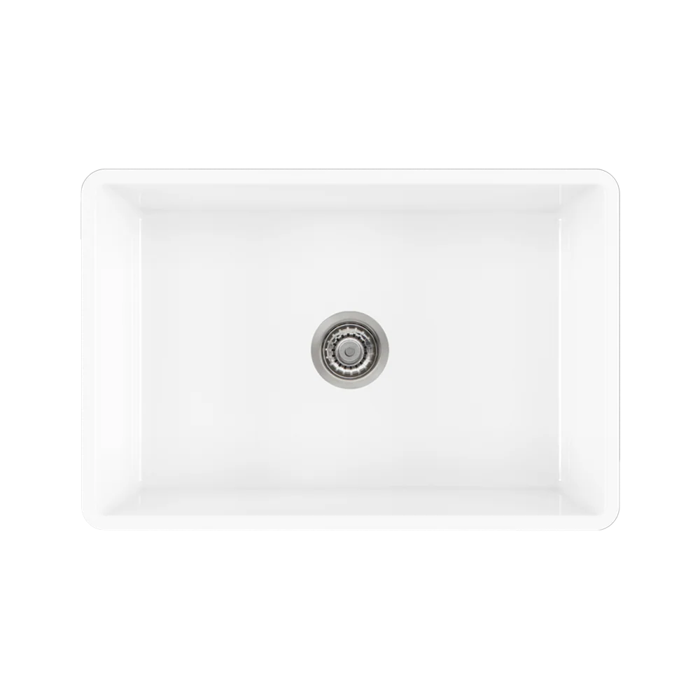 Oliveri Sicily Fireclay Farmhouse Undermount Sink White