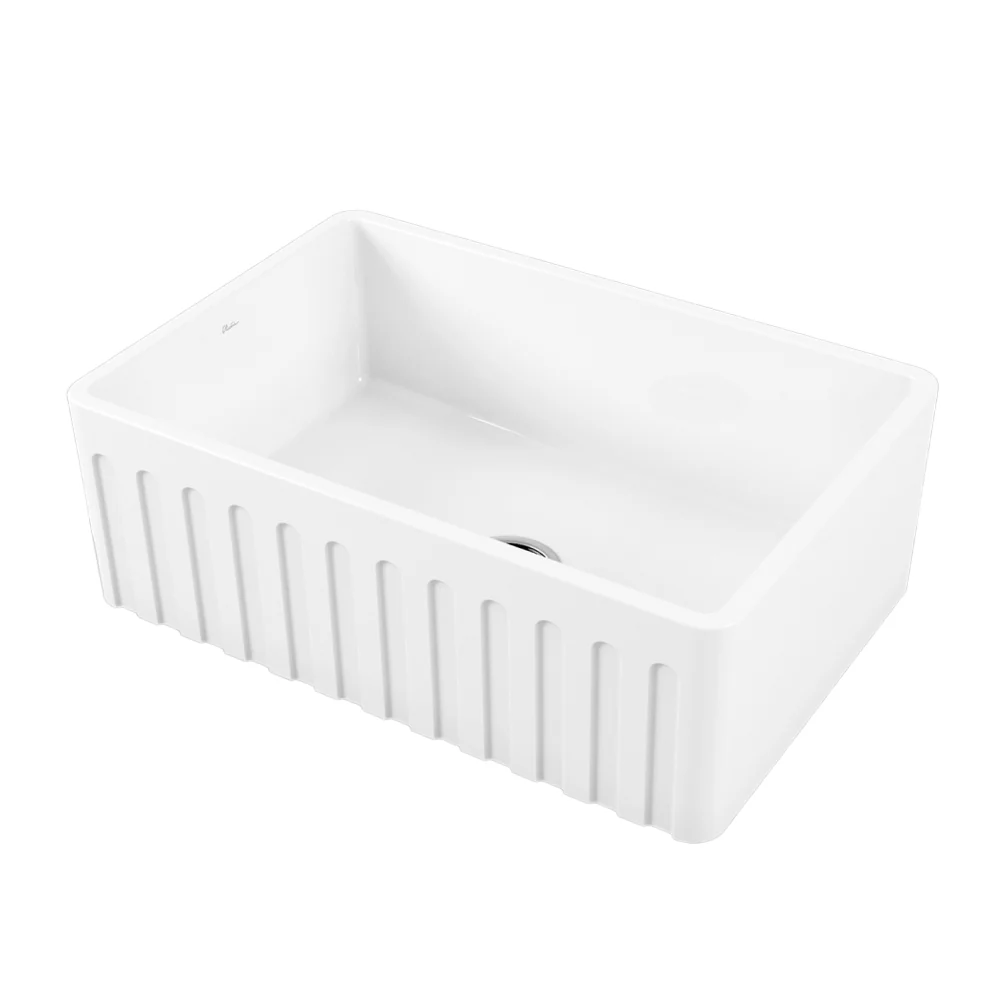Oliveri Sicily Fireclay Farmhouse Undermount Sink White - Image 5