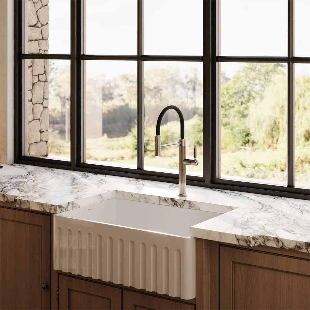 Oliveri Sicily Fireclay Farmhouse Undermount Sink White - Image 6