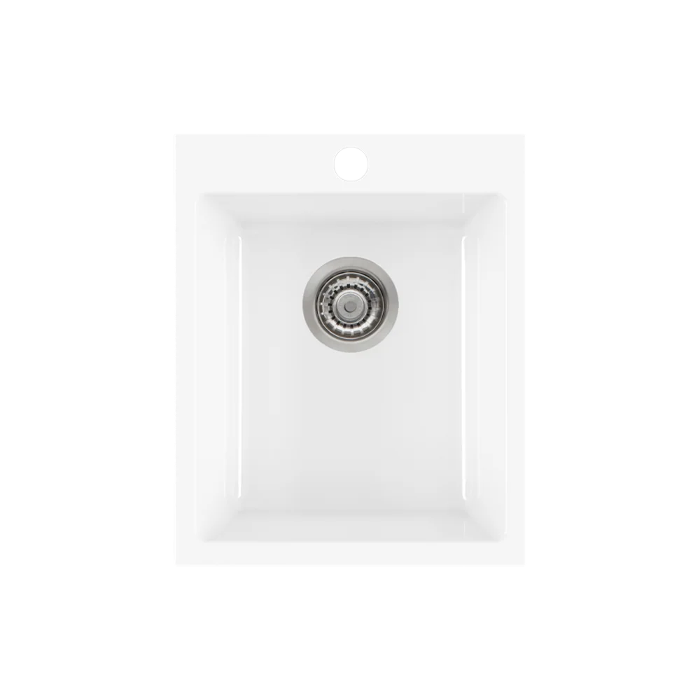 Oliveri Sicily Single Bowl Fireclay Topmount Sink White