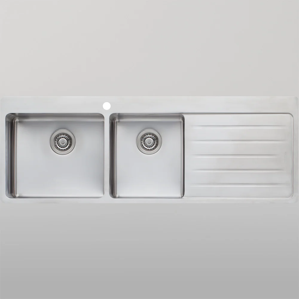 Oliveri Sonetto 1 And 3/4 Bowl Topmount Sink With Right Drainboard Stainless Steel - Image 2
