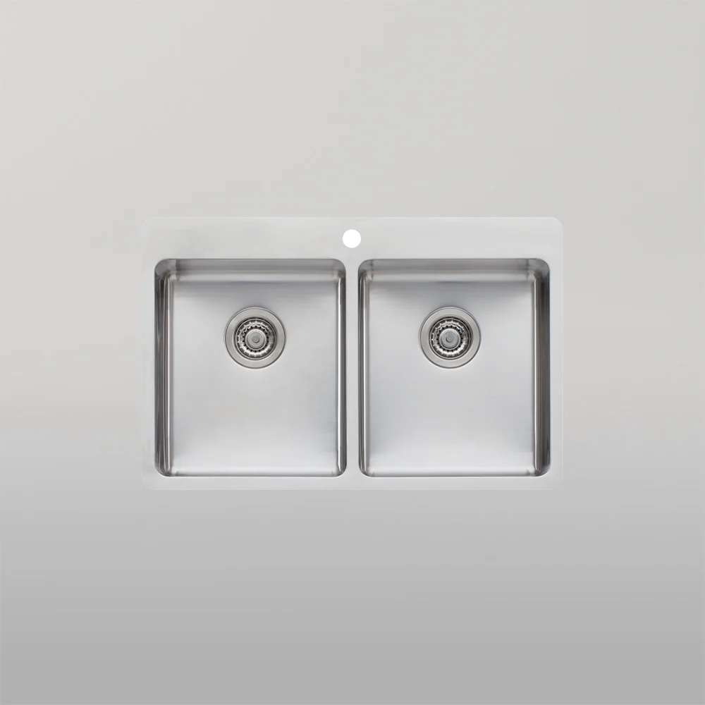 Oliveri Sonetto Double Bowl Topmount Sink Stainless Steel - Image 2