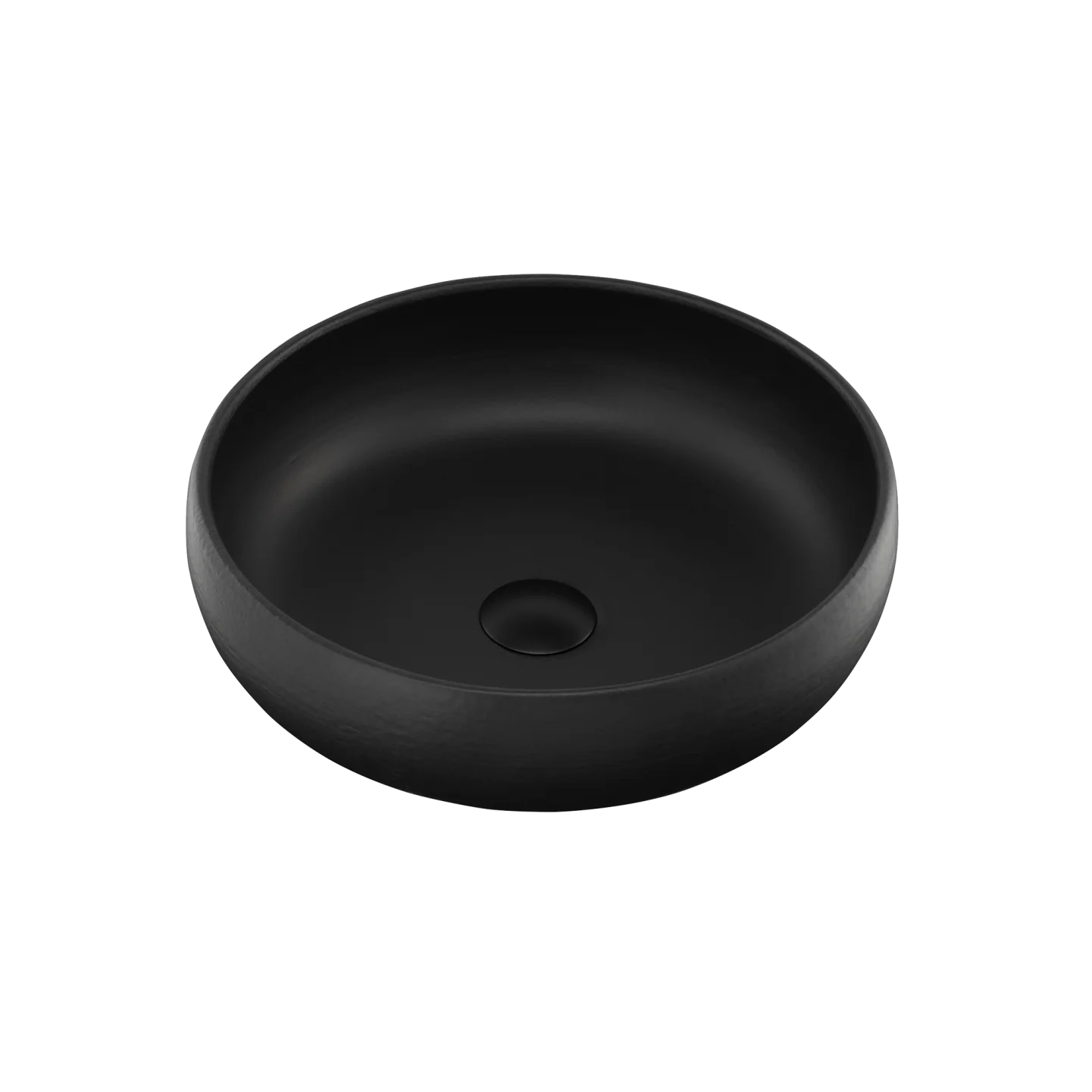 Oliveri Terzofoco Curved Counter Top Basin Matte Black - Image 3