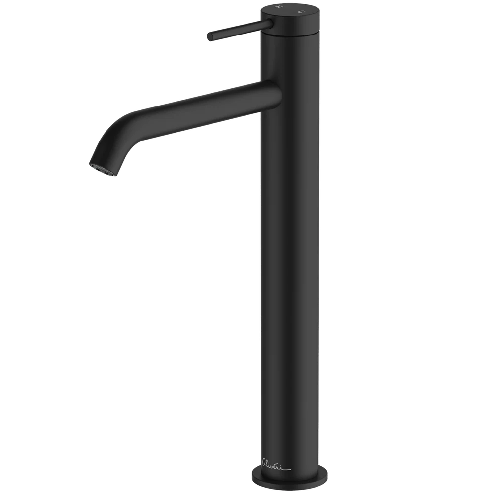 Oliveri Venice Basin Tower Curved Matte Black Lead Free