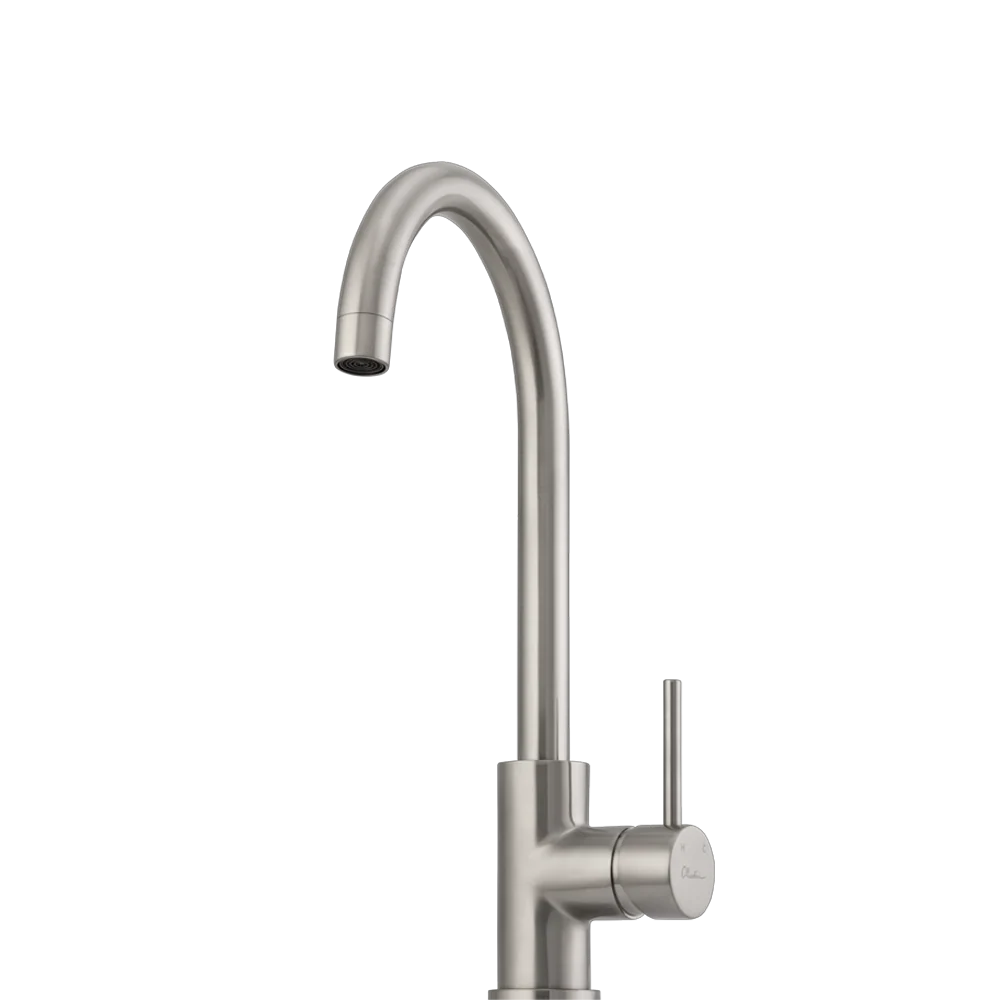 Oliveri Venice Goose Neck Mixer Lead Free Brushed Nickel