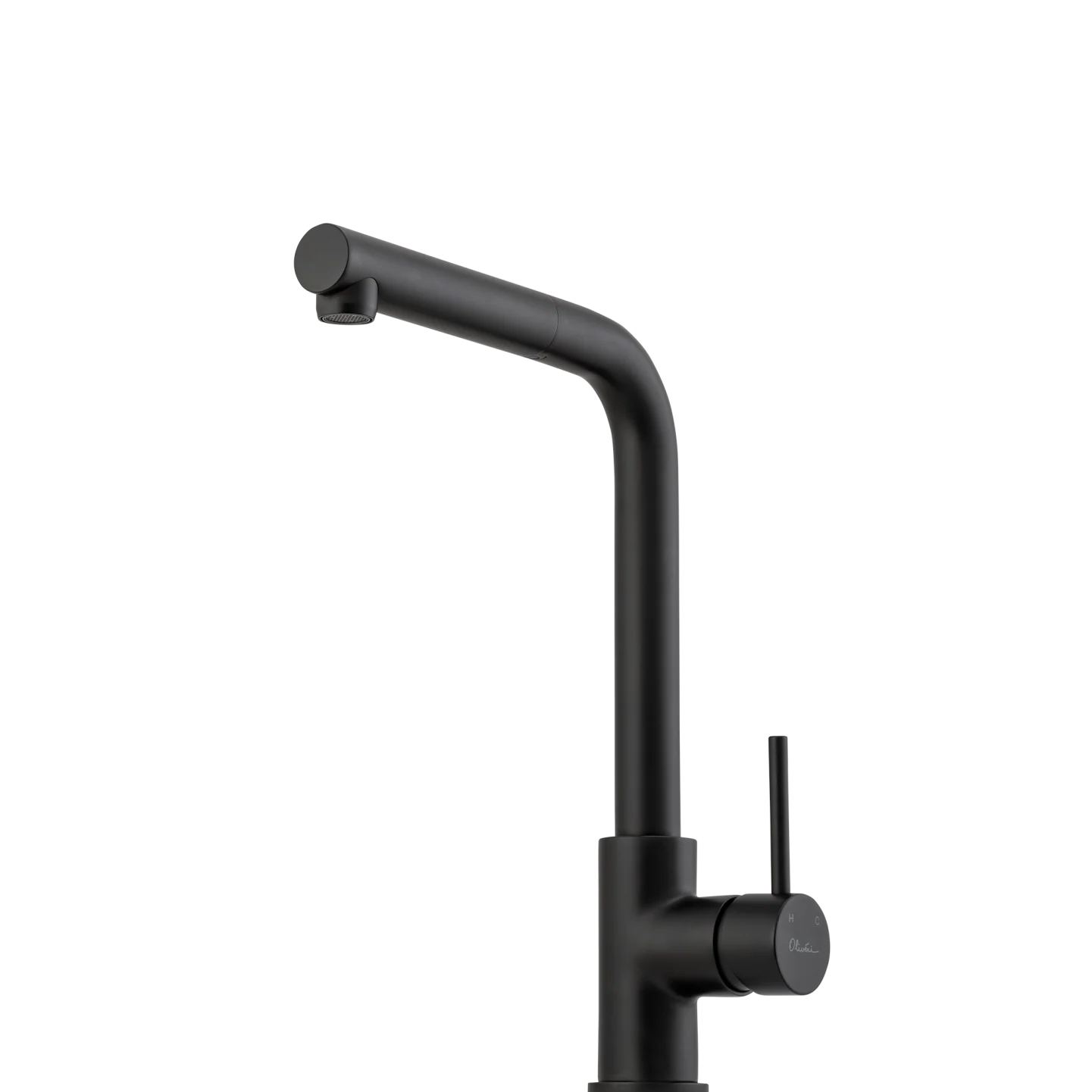 Oliveri Venice Pull Out Right Angle Mixer Matte Black - Image 3