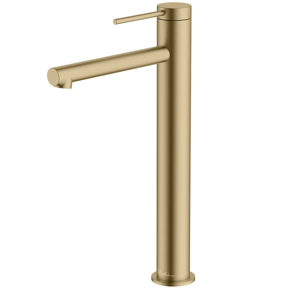 Oliveri Venice Straight Tower Basin Mixer Classic Gold Lead Free - Image 3