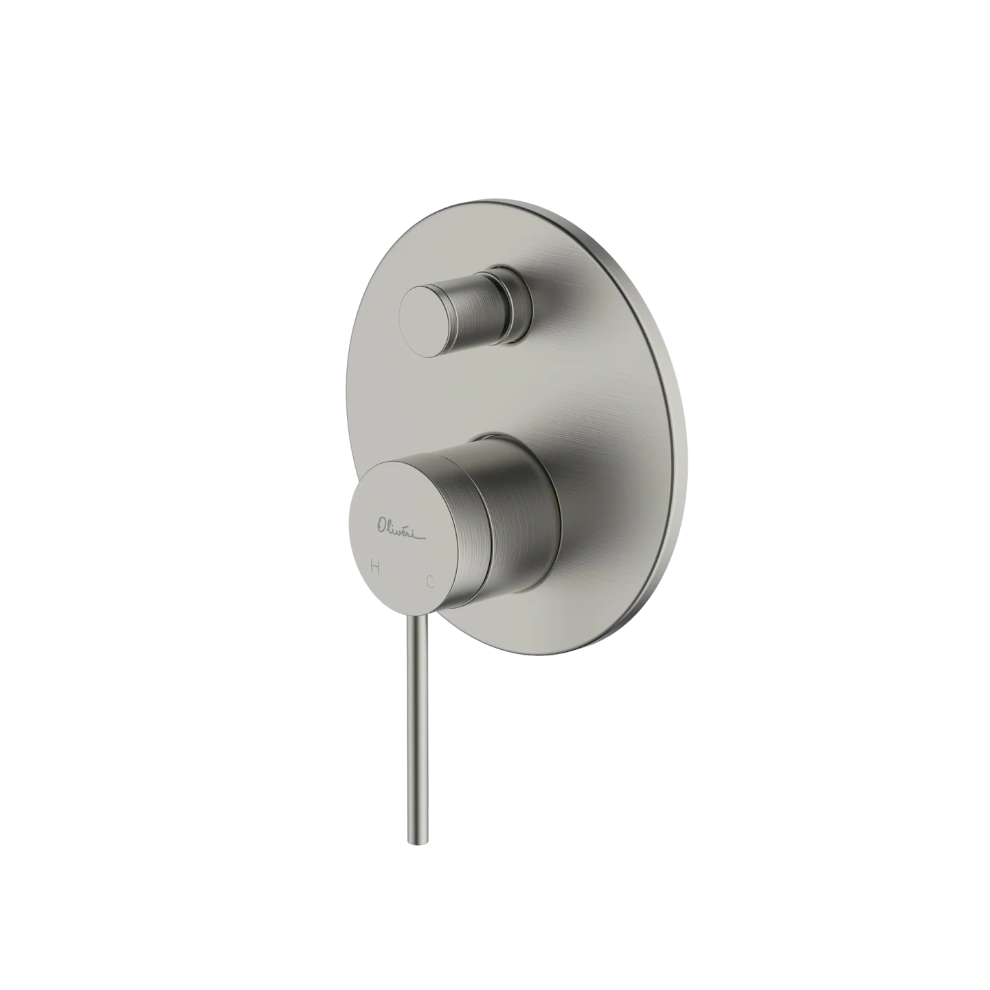 Oliveri Venice Wall Mixer With Diverter Brushed Nickel - Image 3