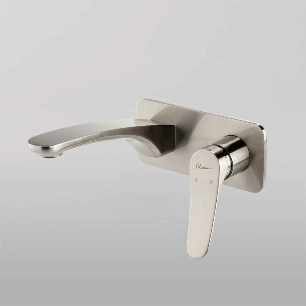 Oliveri Verona Wall Mixer Set (Trim Kit Only) Brushed Nickel - Image 2