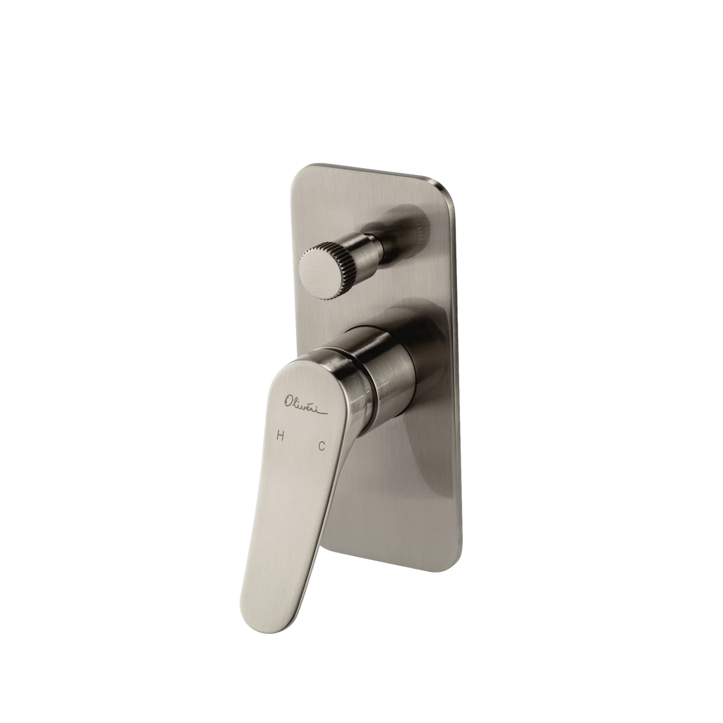 Oliveri Verona Wall Mixer With Diverter Brushed Nickel - Image 3