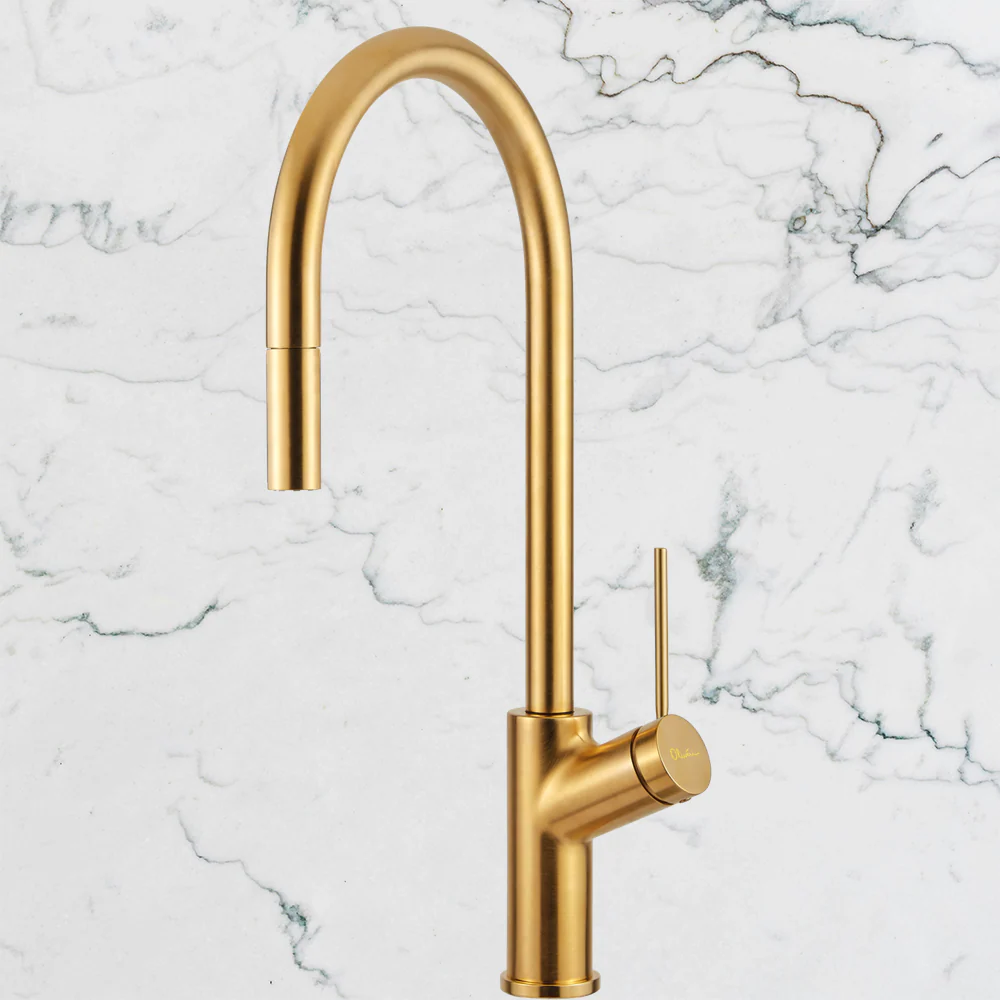 Oliveri Vilo Pull Out Mixer Bright Gold - Image 2