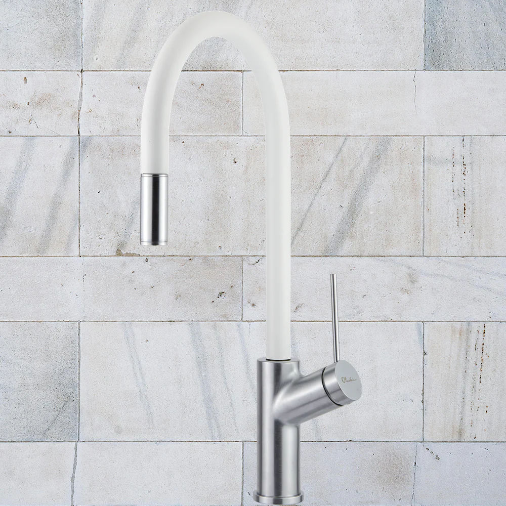 Oliveri Vilo Pull Out Mixer White - Image 2