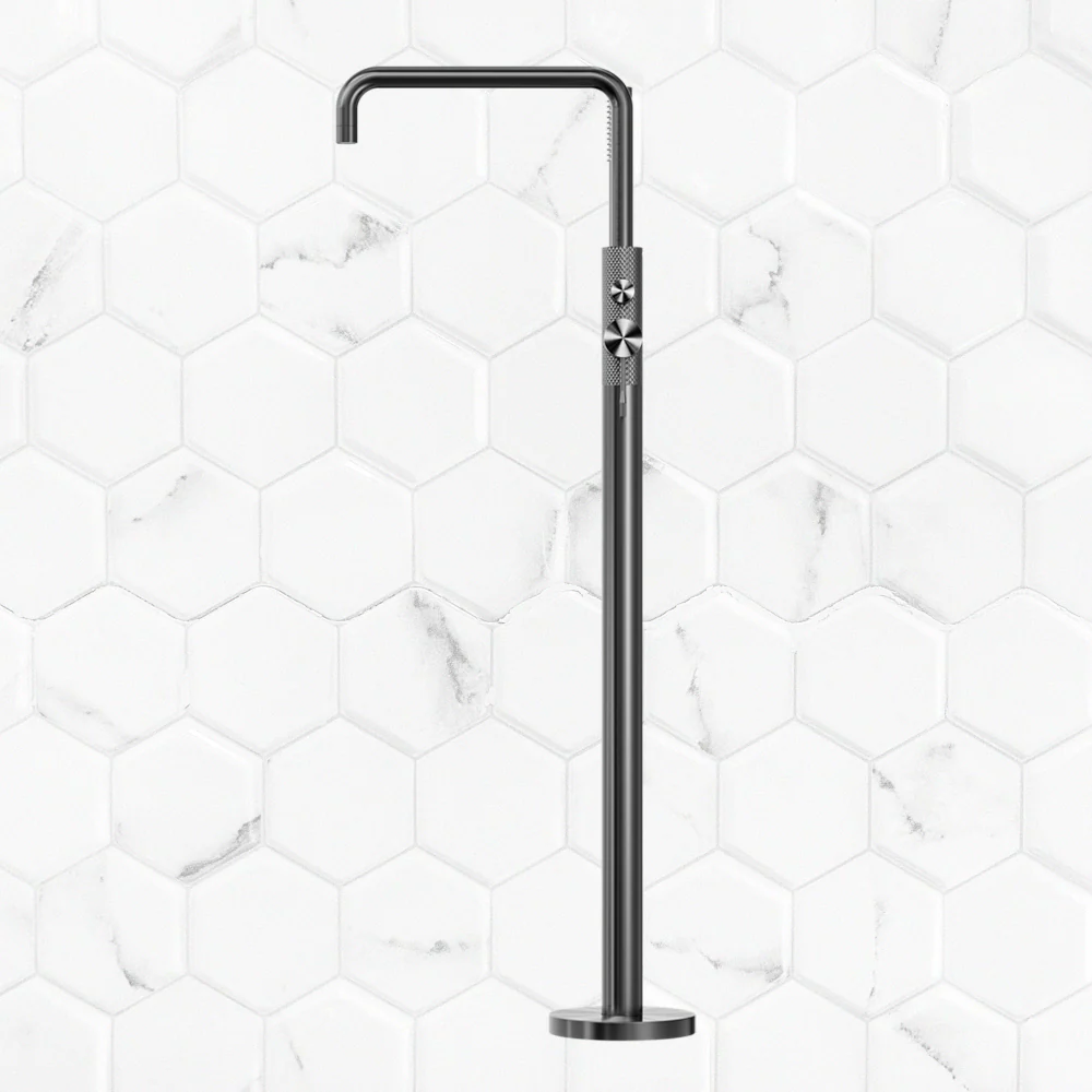 Nero Opal Free Standing Bath Mixer with Hand Shower Graphite - Image 2