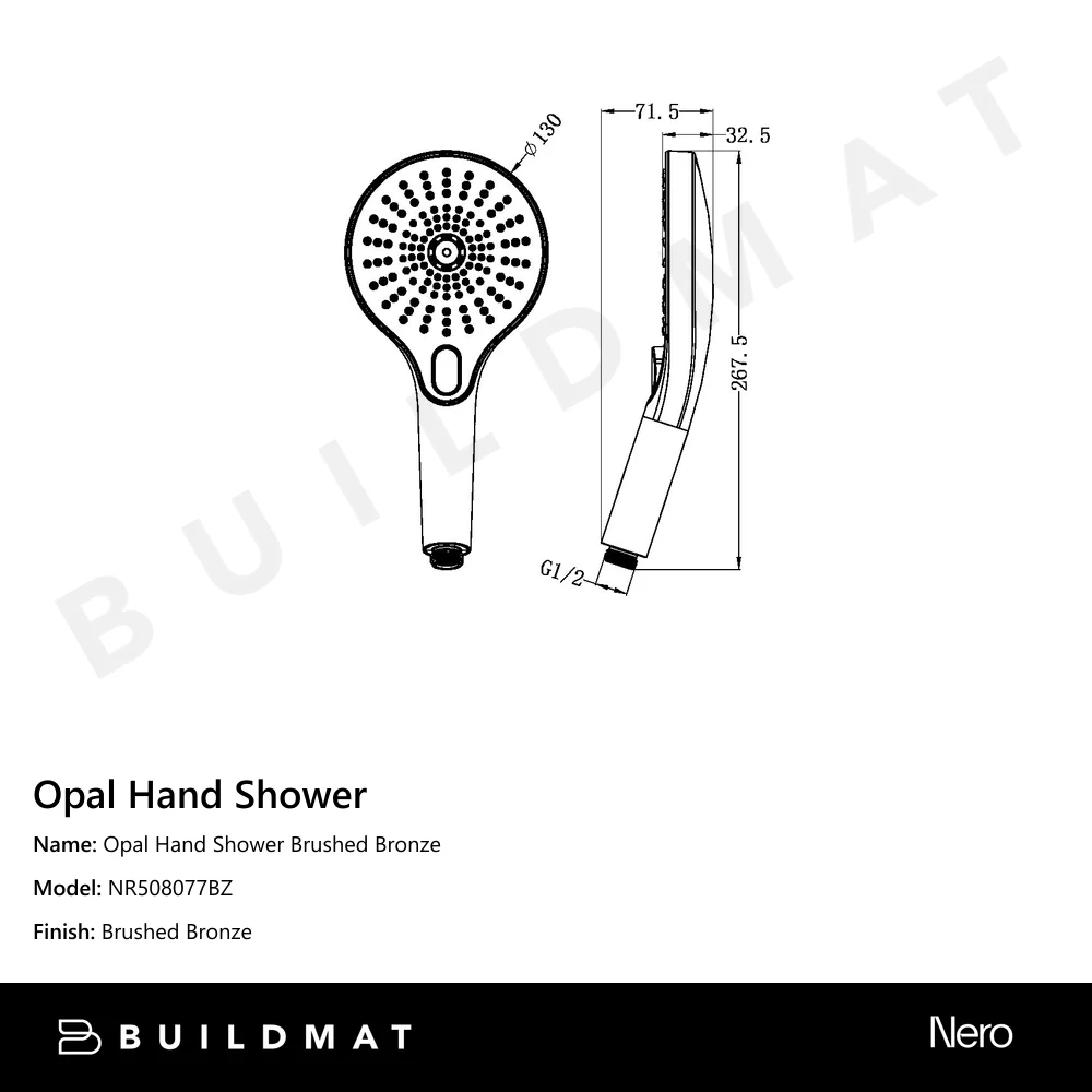 Nero Opal Hand Shower Brushed Bronze - Image 4