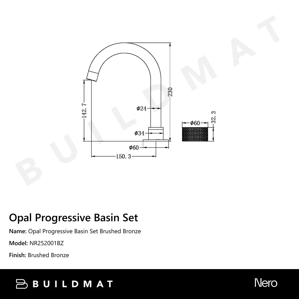 Nero Opal Progressive Basin Set Brushed Bronze - Image 4