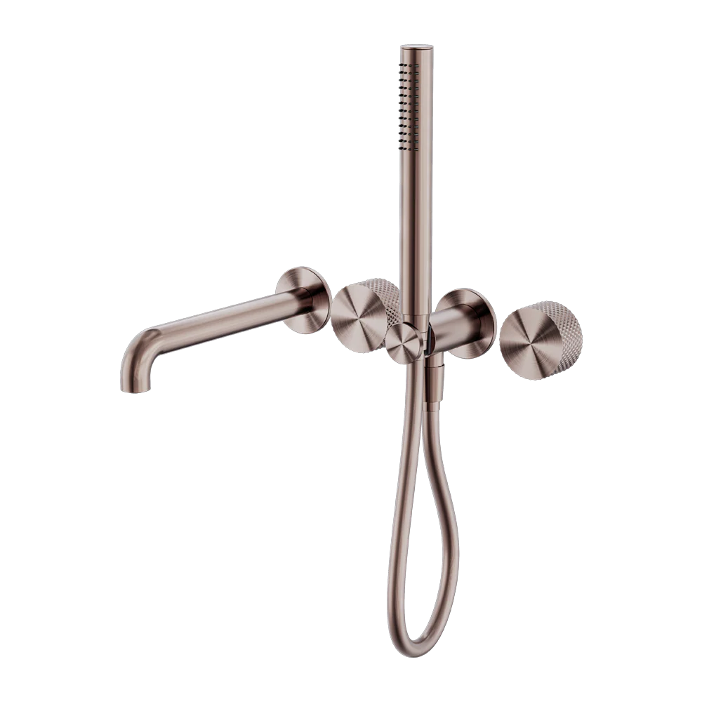 Nero Opal Progressive Shower System Separate Plate With Spout 230mm Brushed Bronze