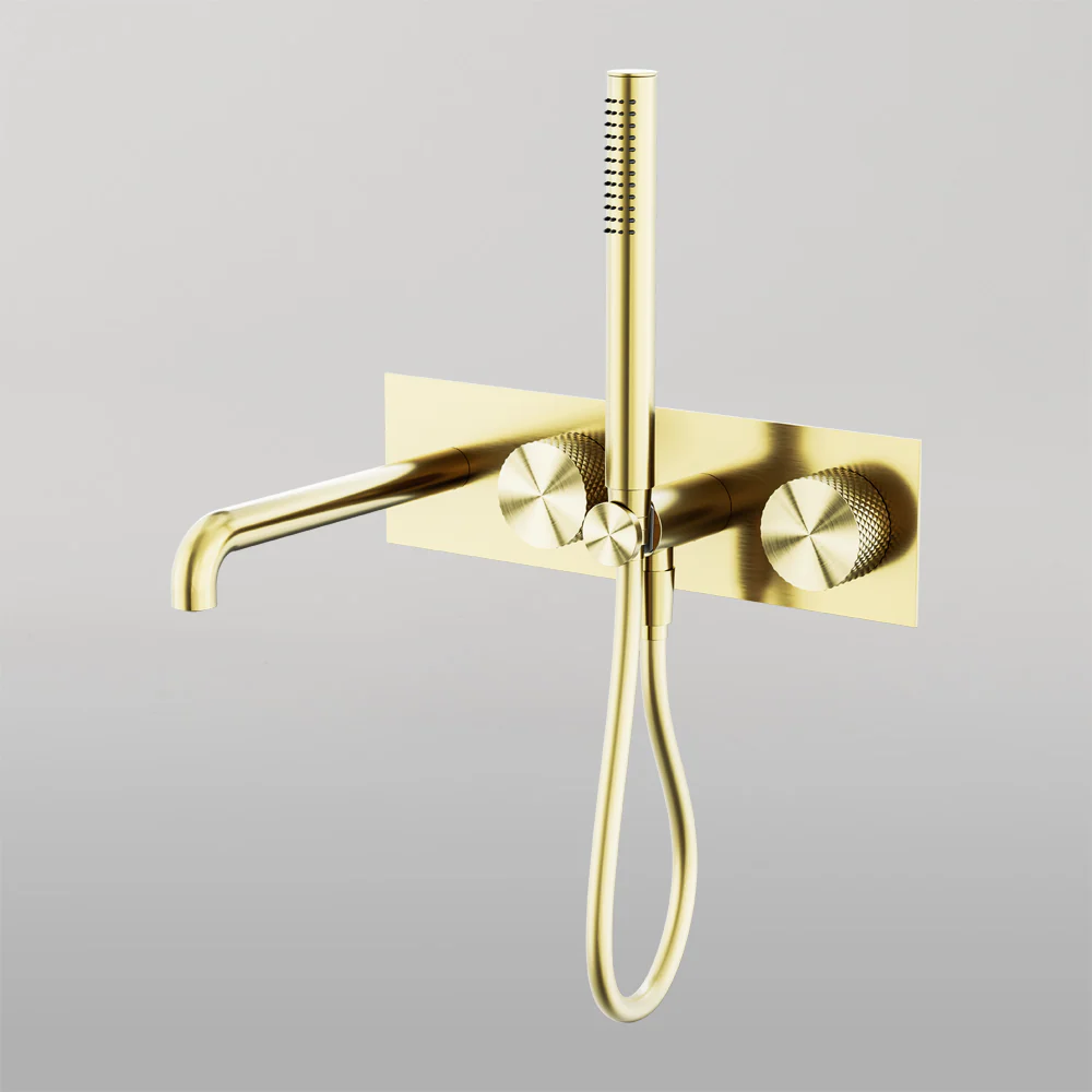Nero Opal Progressive Shower System With Spout 250mm Brushed Gold - Image 2