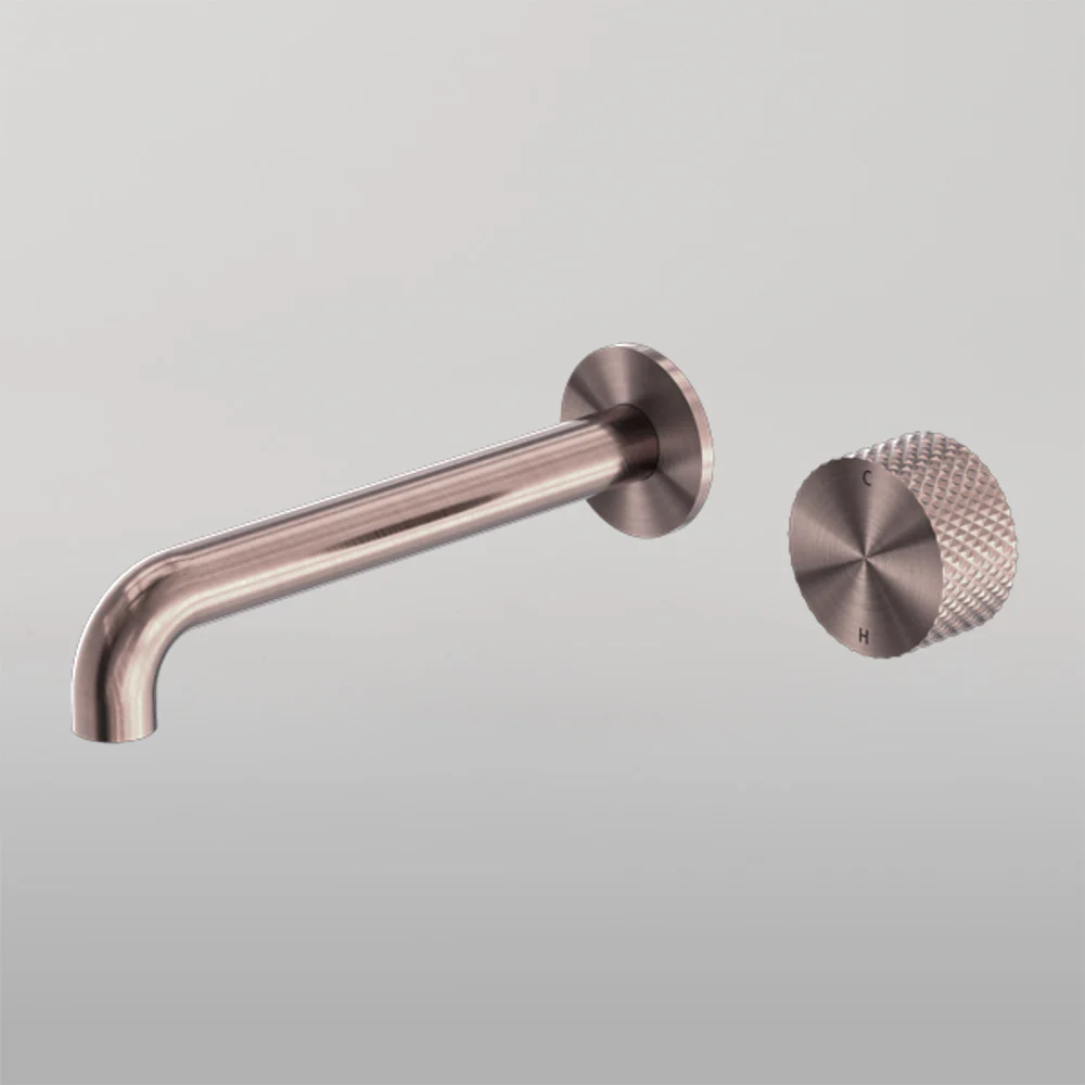 Nero Opal Progressive Wall Basin/Bath Set 160mm Brushed Bronze - Image 2