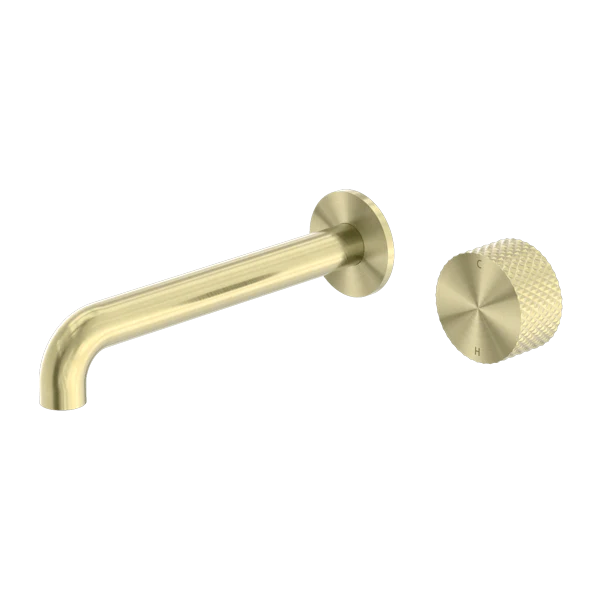 Nero Opal Progressive Wall Basin/Bath Set 160mm Brushed Gold