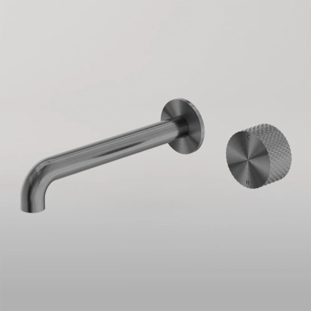 Nero Opal Progressive Wall Basin/Bath Set 160mm Graphite - Image 2