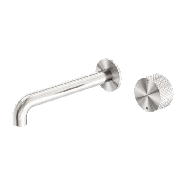 Nero Opal Progressive Wall Basin/Bath Set 260mm Brushed Nickel