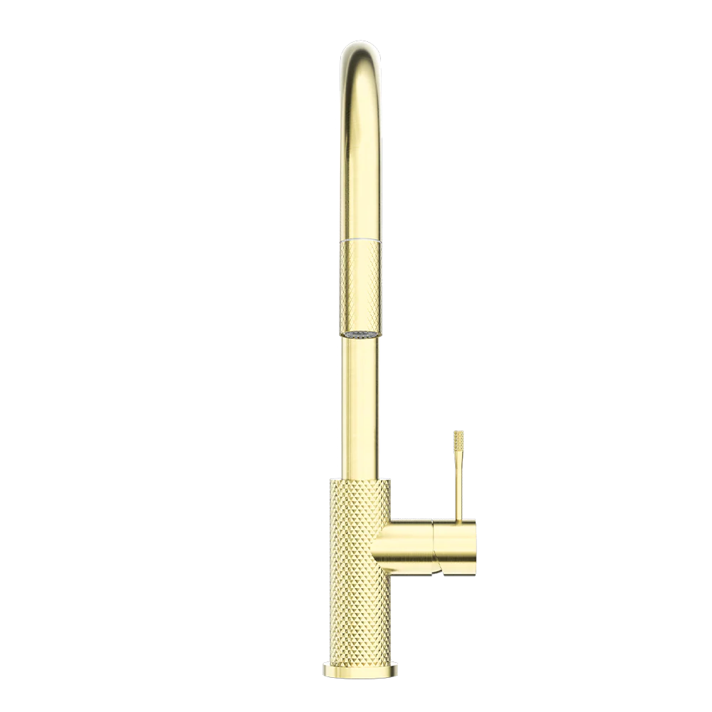 Nero Opal Pull-Out Sink Mixer Brushed Gold - Image 4