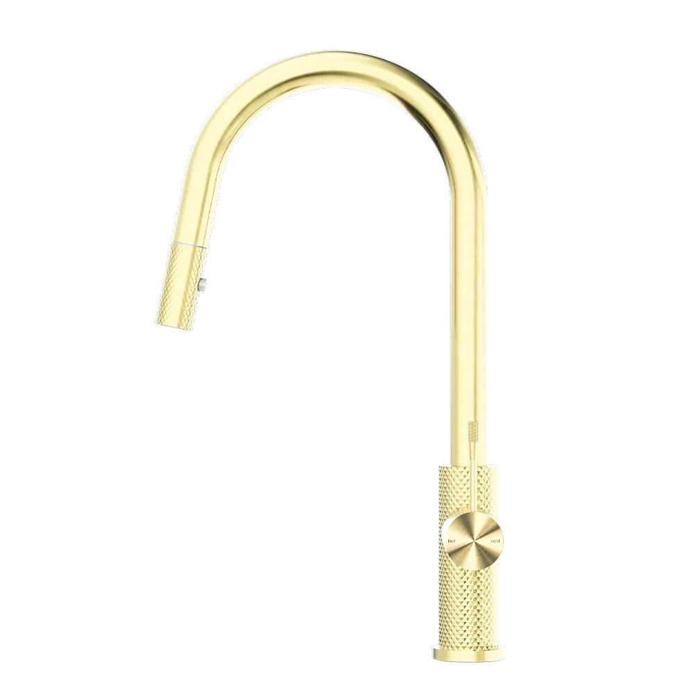 Nero Opal Pull-Out Sink Mixer Brushed Gold - Image 5