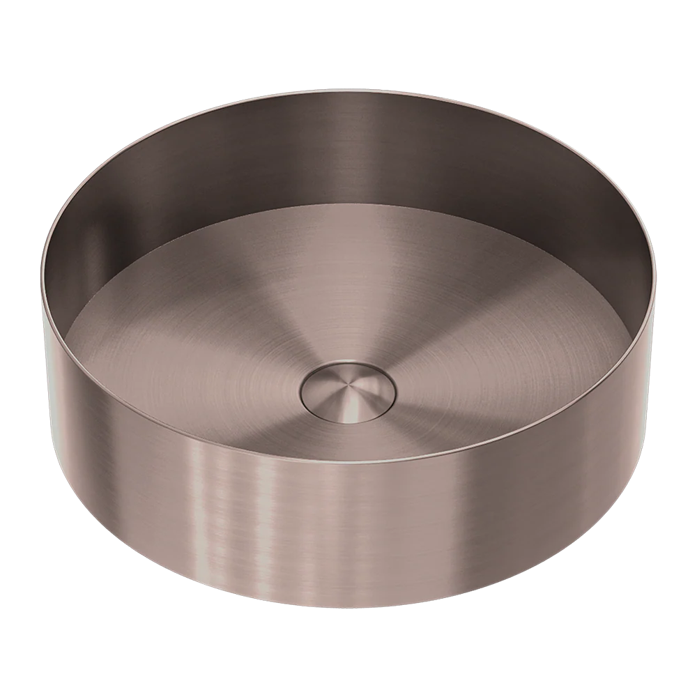 Nero Opal Round 400mm Stainless Steel Basin Brushed Bronze - Image 3