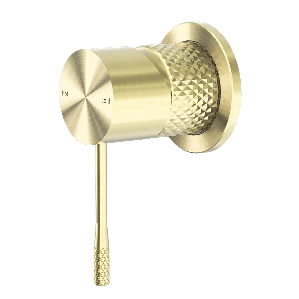 Nero Opal Shower Mixer with 60mm Plate Brushed Gold