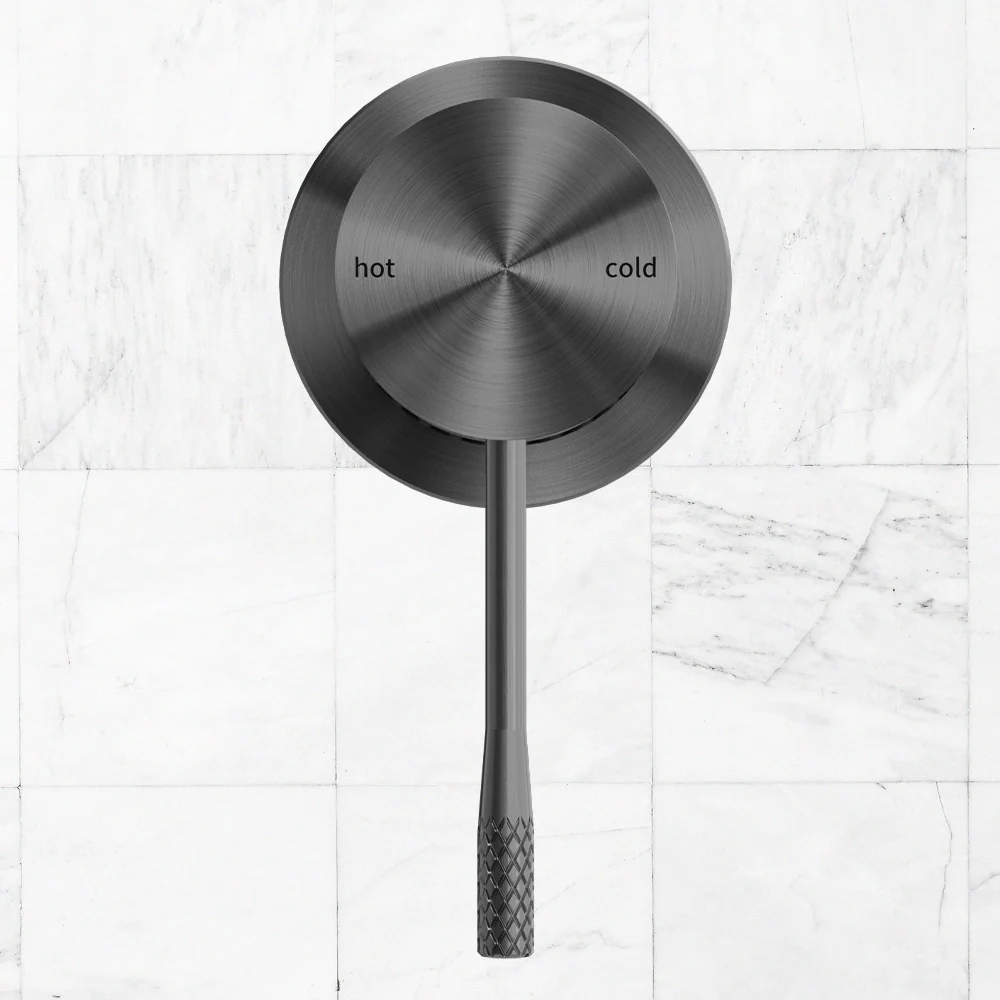 Nero Opal Shower Mixer with 60mm Plate Brushed Gunmetal - Image 2