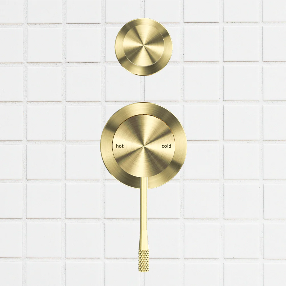 Nero Opal Shower Mixer with Divertor Separate Plate Brushed Gold - Image 2