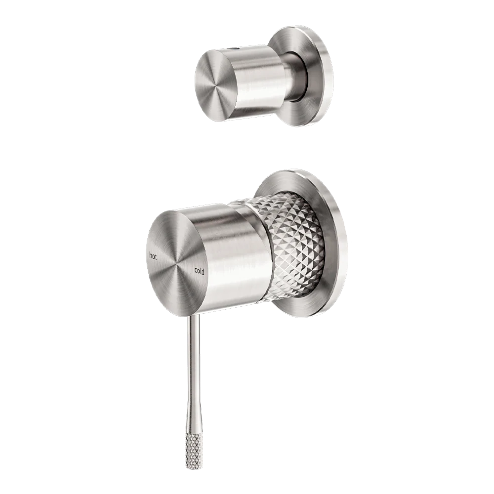 Nero Opal Shower Mixer with Divertor Separate Plate Brushed Nickel - Image 3