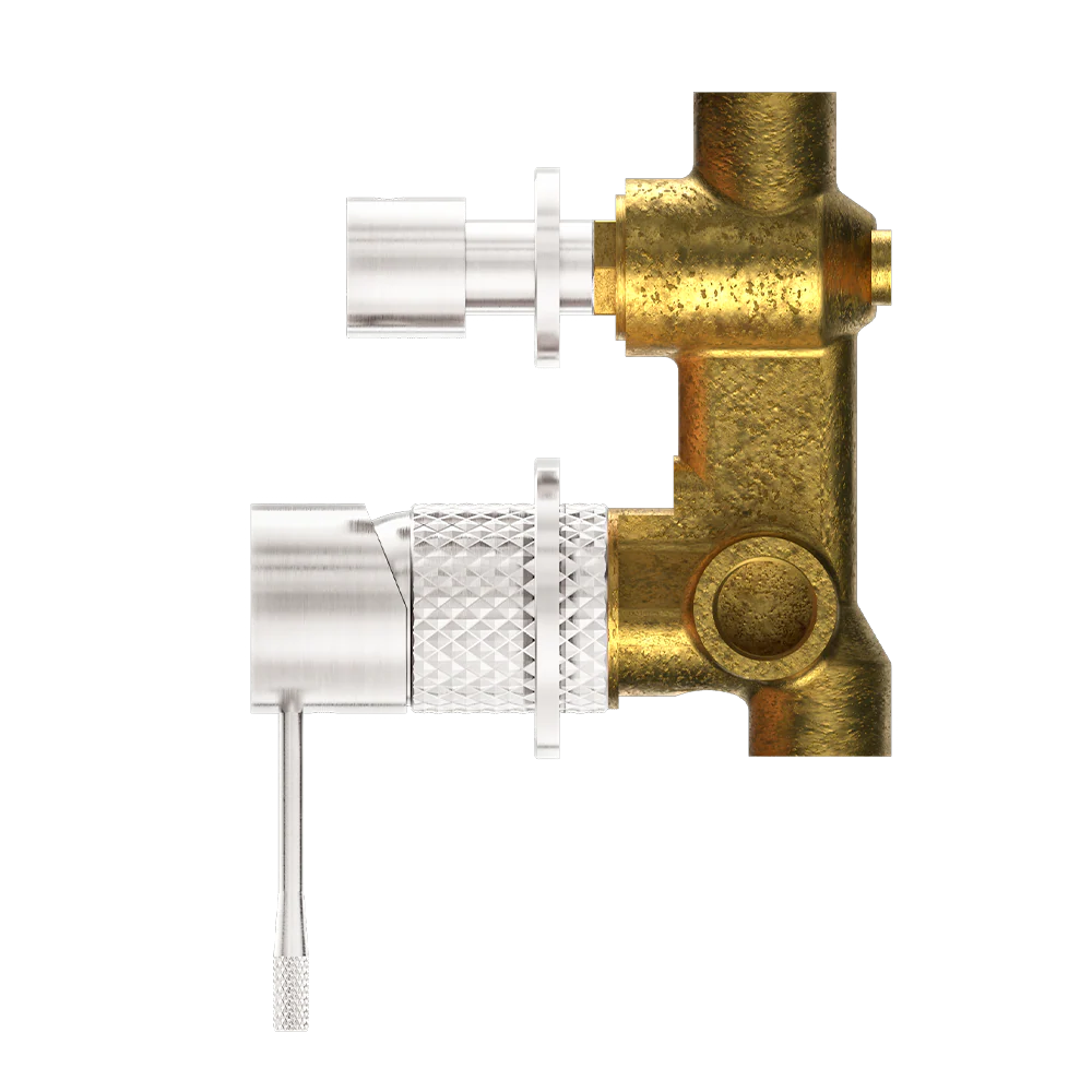 Nero Opal Shower Mixer with Divertor Separate Plate Brushed Nickel - Image 4