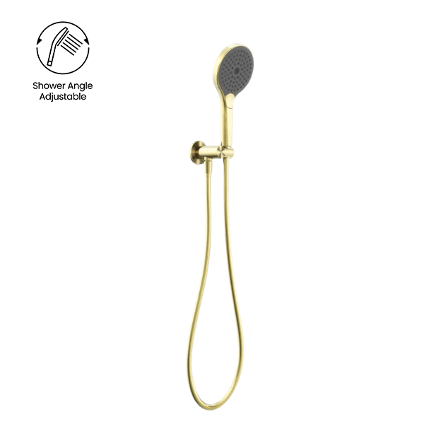 Nero Opal Shower On Bracket With Air Shower II Brushed Gold - Image 3