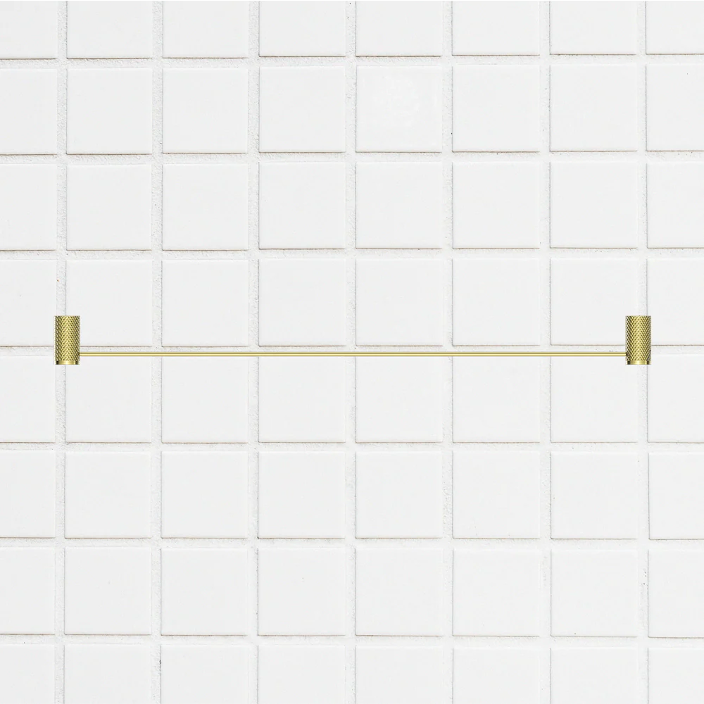 Nero Opal Single Towel Rail 800mm Brushed Gold - Image 2