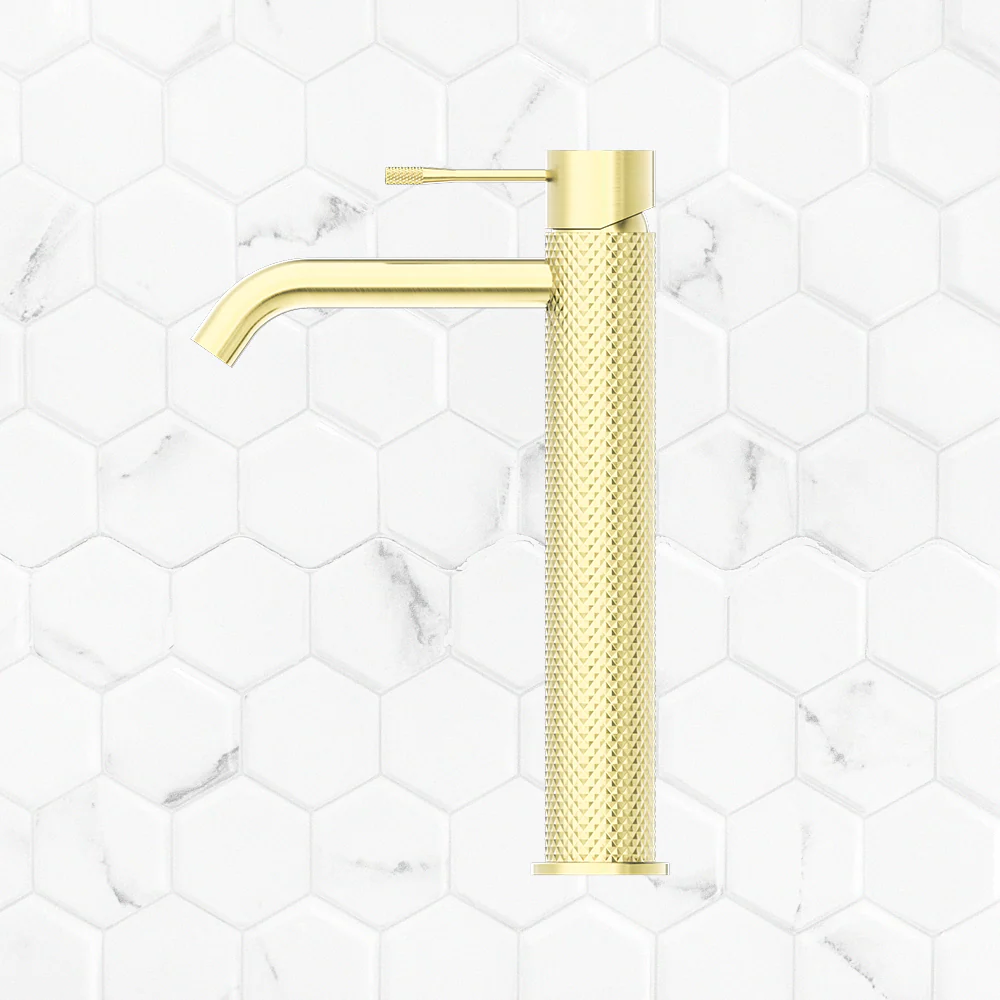 Nero Opal Tall Basin Mixer Brushed Gold - Image 2