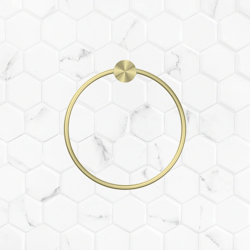 Nero Opal Towel Ring Brushed Gold - Image 2