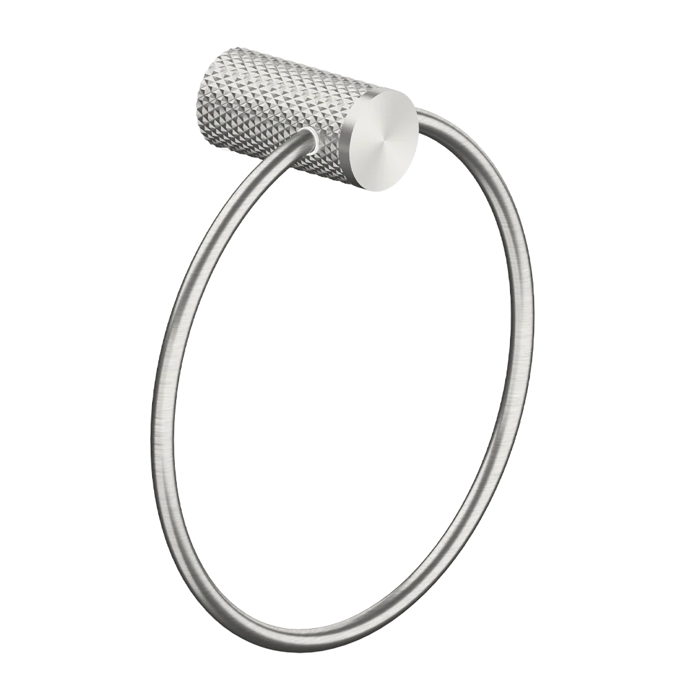 Nero Opal Towel Ring Brushed Nickel