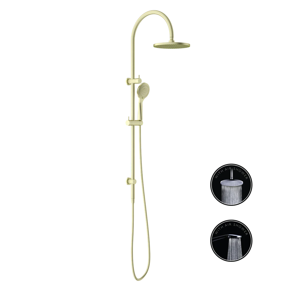 Nero Opal Twin Shower With Air Shower Brushed Gold