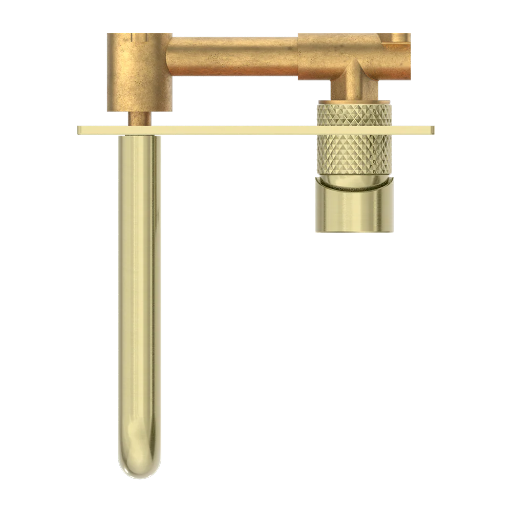 Nero Opal Wall Basin/Bath Mixer 185mm Spout Brushed Gold - Image 4