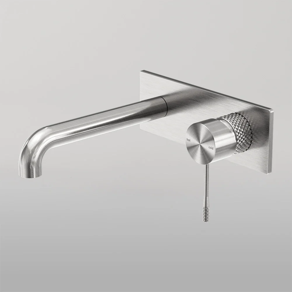 Nero Opal Wall Basin/Bath Mixer 260mm Brushed Nickel - Image 2