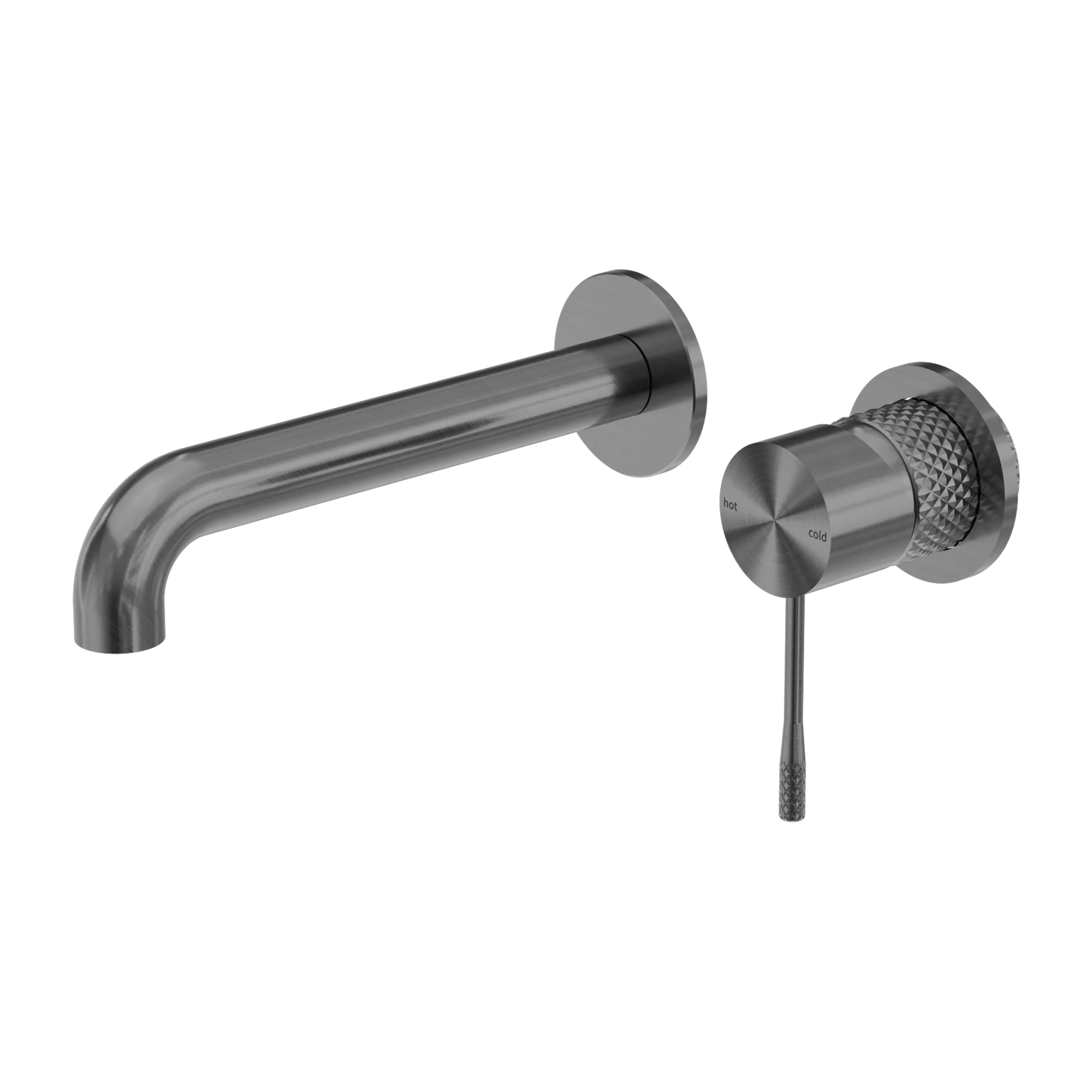 Nero Opal Wall Basin/Bath Mixer Separate Back Plate 160mm Graphite
